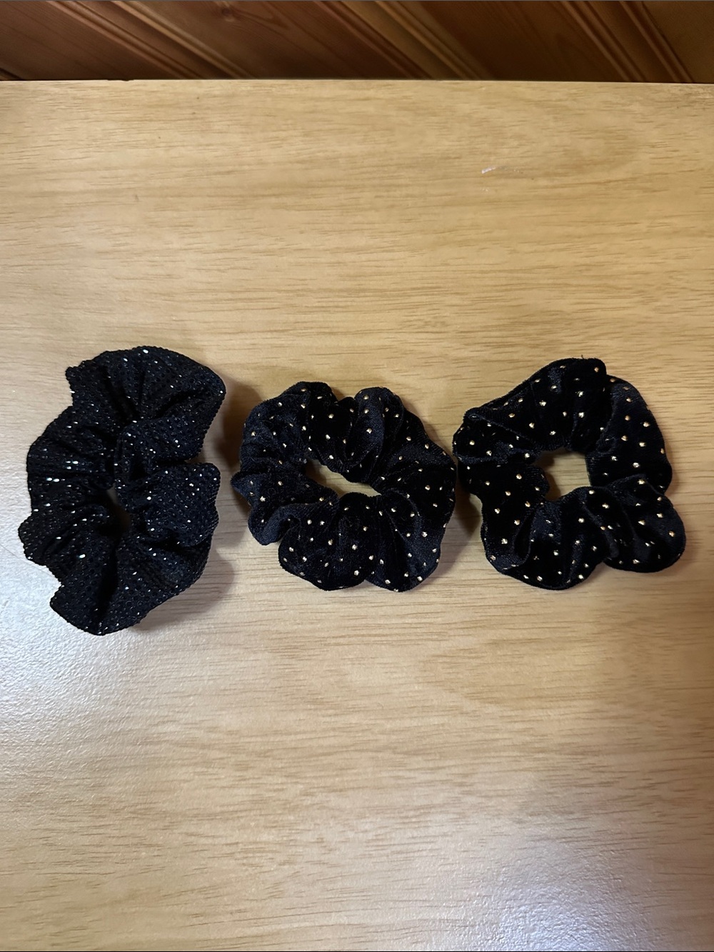 Assorted Black Hair Scrunchies